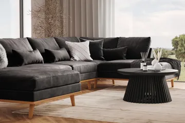 Copenhagen 5-sits Högervänd U-formad Soffa med Divan och Schäslong i Sammet - Mörkgrå - Products - Möbler - Soffa - Sammetssoffa