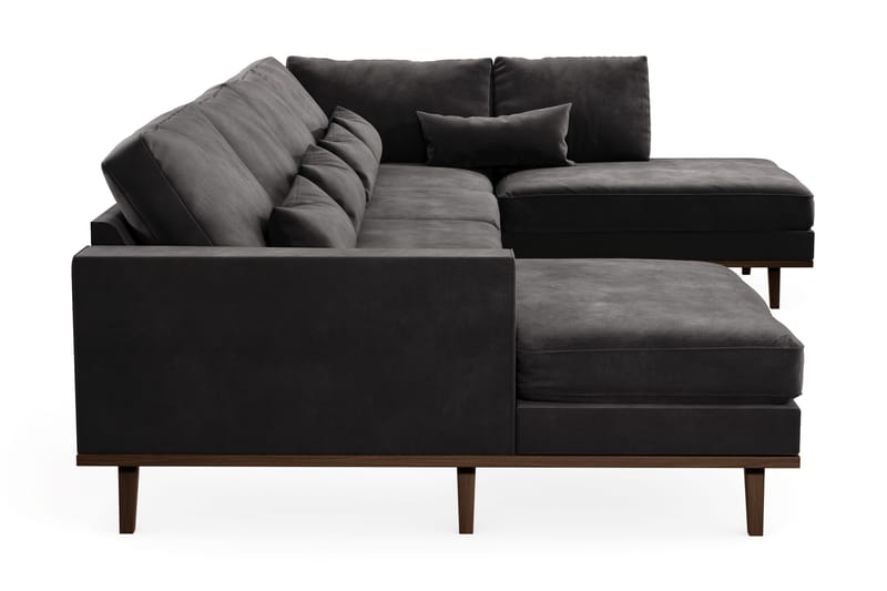 Copenhagen 5-sits Högervänd U-formad Soffa med Divan och Schäslong i Sammet - Mörkgrå - Products - Möbler - Soffa - Sammetssoffa