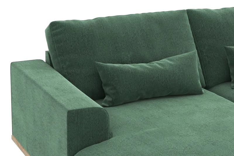 Copenhagen 5-sits Högervänd U-formad Soffa med Divan och Schäslong i Sammet - Mörkgrön - Products - Möbler - Soffa - Sammetssoffa