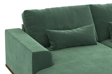 Copenhagen 5-sits Högervänd U-formad Soffa med Divan och Schäslong i Sammet - Mörkgrön - Products - Möbler - Soffa - Sammetssoffa
