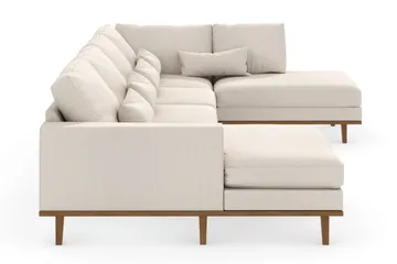 Copenhagen 5-sits Högervänd U-formad Soffa med Divan och Schäslong i Tyg - Beige - Products - Möbler - Soffa - U-soffa