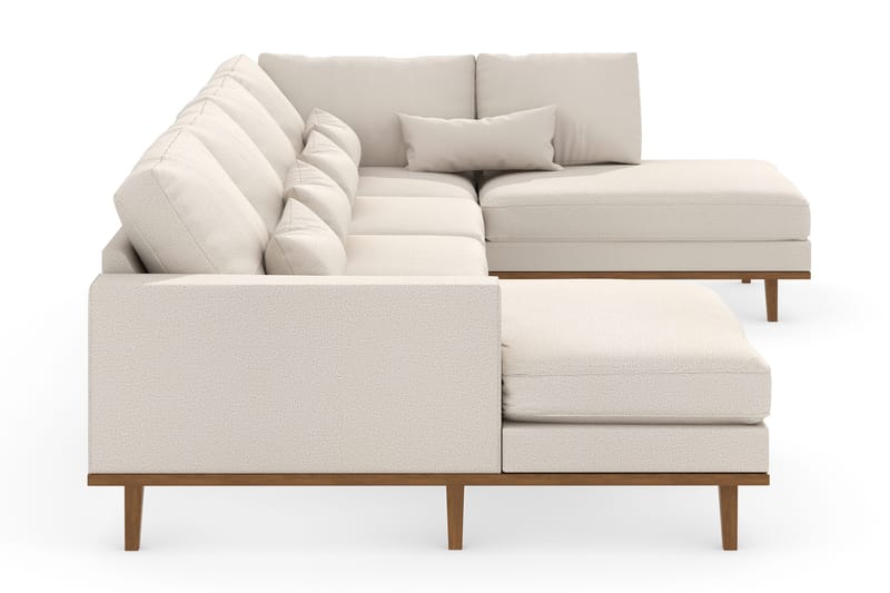 Copenhagen 5-sits Högervänd U-formad Soffa med Divan och Schäslong i Tyg - Beige - Products - Möbler - Soffa - U-soffa