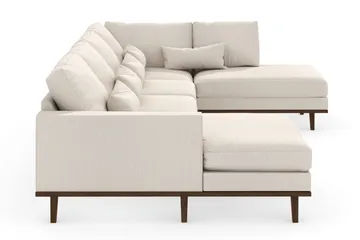 Copenhagen 5-sits Högervänd U-formad Soffa med Divan och Schäslong i Tyg - Beige - Products - Möbler - Soffa - U-soffa