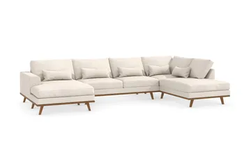Copenhagen 5-sits Högervänd U-formad Soffa med Divan och Schäslong i Tyg - Beige - Products - Möbler - Soffa - U-soffa