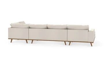 Copenhagen 5-sits Högervänd U-formad Soffa med Divan och Schäslong i Tyg - Beige - Products - Möbler - Soffa - U-soffa