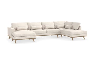 Copenhagen 5-sits Högervänd U-formad Soffa med Divan och Schäslong i Tyg - Beige - Products - Möbler - Soffa - U-soffa