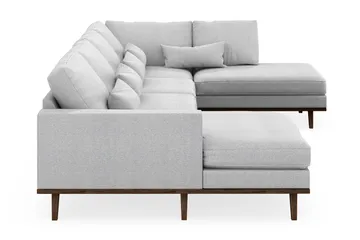 Copenhagen 5-sits Högervänd U-formad Soffa med Divan och Schäslong i Tyg - Ljusgrå - Products - Möbler - Soffa - U-soffa