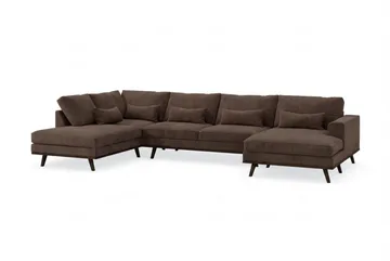 Copenhagen 5-sits Vänstervänd U-formad Large Soffa med Divan och Schäslong i Manchester - Mörkbrun - Products - Möbler - Soffa - U-soffa