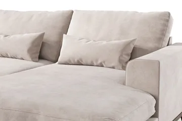 Copenhagen 5-sits Vänstervänd U-formad Large Soffa med Divan och Schäslong i Sammet - Beige - Products - Möbler - Soffa - Sammetssoffa