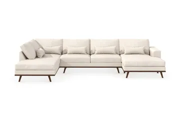 Copenhagen 5-sits Vänstervänd U-formad Large Soffa med Divan och Schäslong i Tyg - Beige - Products - Möbler - Soffa - U-soffa