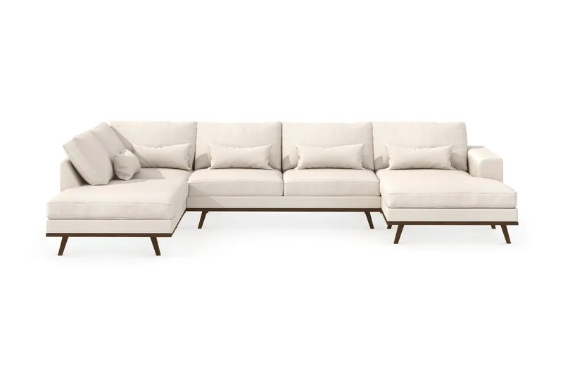 Copenhagen 5-sits Vänstervänd U-formad Large Soffa med Divan och Schäslong i Tyg - Beige - Products - Möbler - Soffa - U-soffa
