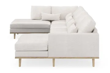 Copenhagen 5-sits Vänstervänd U-formad Soffa med Divan och Schäslong i Bouclé - Vit - Products - Möbler - Soffa - U-soffa