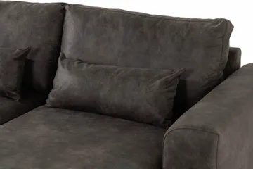 Copenhagen 5-sits Vänstervänd U-formad Soffa med Divan och Schäslong i Konstläder - Mörkgrå - Products - Möbler - Soffa - Skinnsoffa