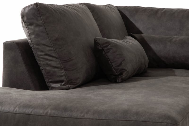Copenhagen 5-sits Vänstervänd U-formad Soffa med Divan och Schäslong i Konstläder - Mörkgrå - Products - Möbler - Soffa - Skinnsoffa