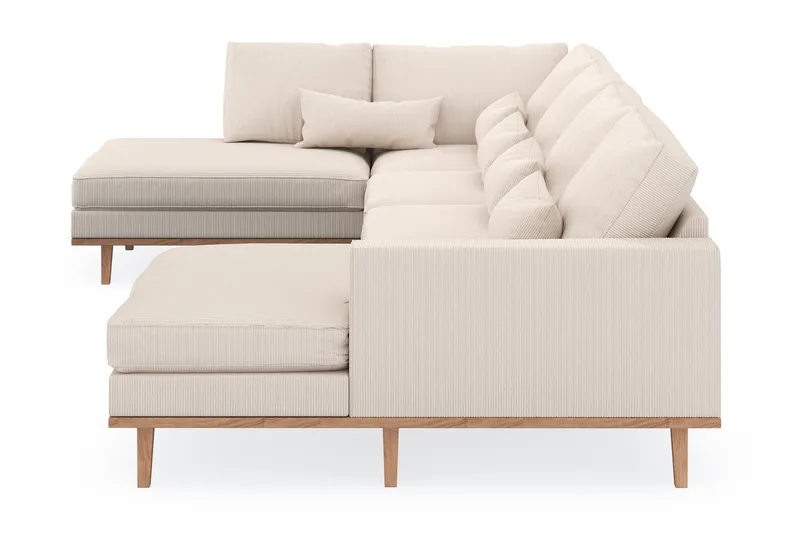 Copenhagen 5-sits Vänstervänd U-formad Soffa med Divan och Schäslong i Manchester - Beige - Products - Möbler - Soffa - U-soffa