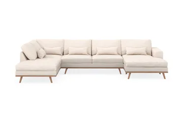 Copenhagen 5-sits Vänstervänd U-formad Soffa med Divan och Schäslong i Manchester - Beige - Products - Möbler - Soffa - U-soffa