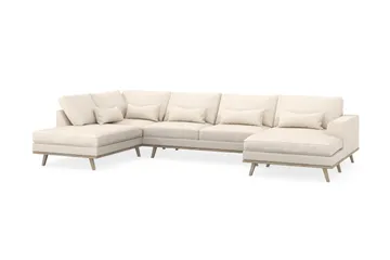 Copenhagen 5-sits Vänstervänd U-formad Soffa med Divan och Schäslong i Manchester - Beige - Products - Möbler - Soffa - U-soffa