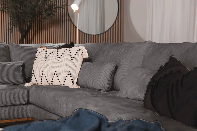 Copenhagen 5-sits Vänstervänd U-formad Soffa med Divan och Schäslong i Manchester - Mörkgrå - Products - Möbler - Soffa - U-soffa