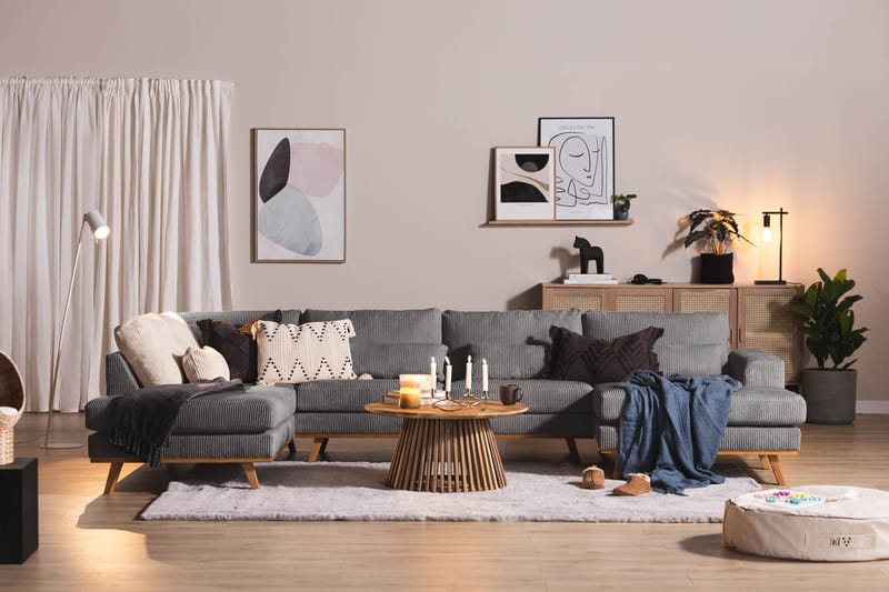 Copenhagen 5-sits Vänstervänd U-formad Soffa med Divan och Schäslong i Manchester - Mörkgrå - Products - Möbler - Soffa - U-soffa
