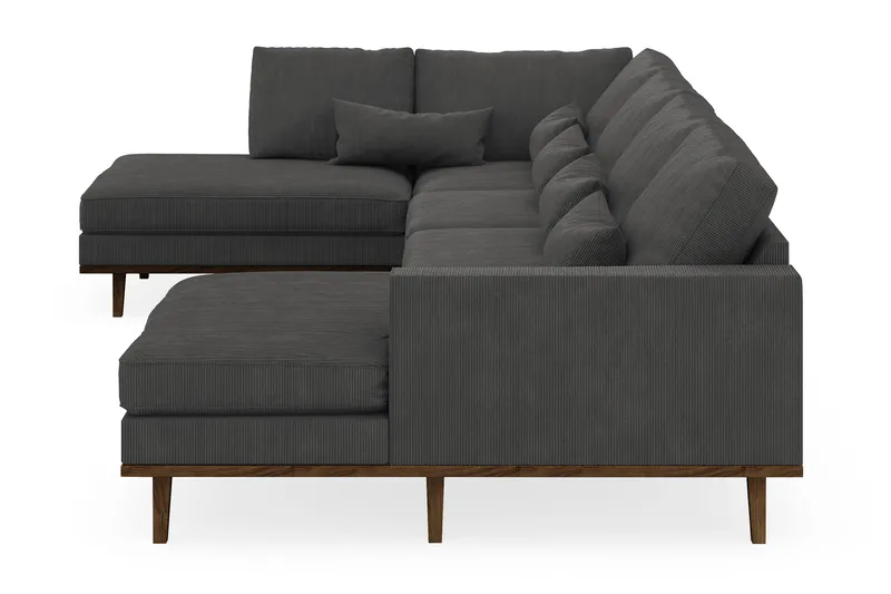 Copenhagen 5-sits Vänstervänd U-formad Soffa med Divan och Schäslong i Manchester - Mörkgrå - Products - Möbler - Soffa - U-soffa