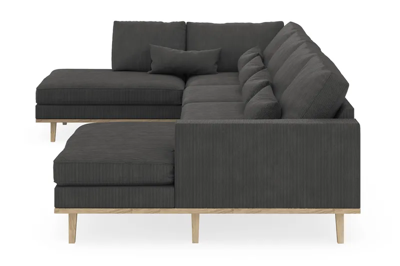 Copenhagen 5-sits Vänstervänd U-formad Soffa med Divan och Schäslong i Manchester - Mörkgrå - Products - Möbler - Soffa - U-soffa