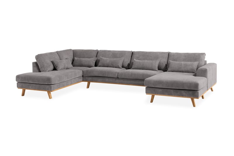 Copenhagen 5-sits Vänstervänd U-formad Soffa med Divan och Schäslong i Manchester - Mörkgrå - Products - Möbler - Soffa - U-soffa