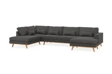 Copenhagen 5-sits Vänstervänd U-formad Soffa med Divan och Schäslong i Manchester - Mörkgrå - Products - Möbler - Soffa - U-soffa