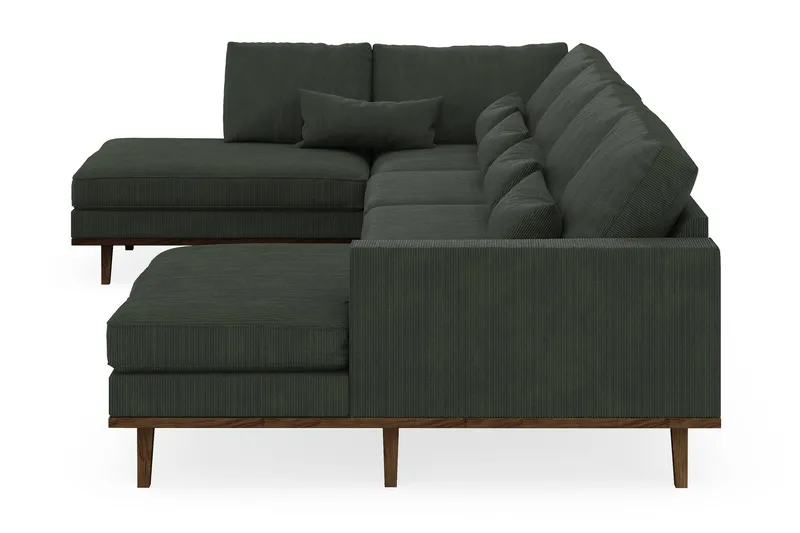 Copenhagen 5-sits Vänstervänd U-formad Soffa med Divan och Schäslong i Manchester - Mörkgrön - Products - Möbler - Soffa - U-soffa