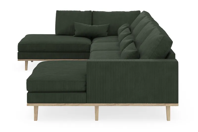 Copenhagen 5-sits Vänstervänd U-formad Soffa med Divan och Schäslong i Manchester - Mörkgrön - Products - Möbler - Soffa - U-soffa