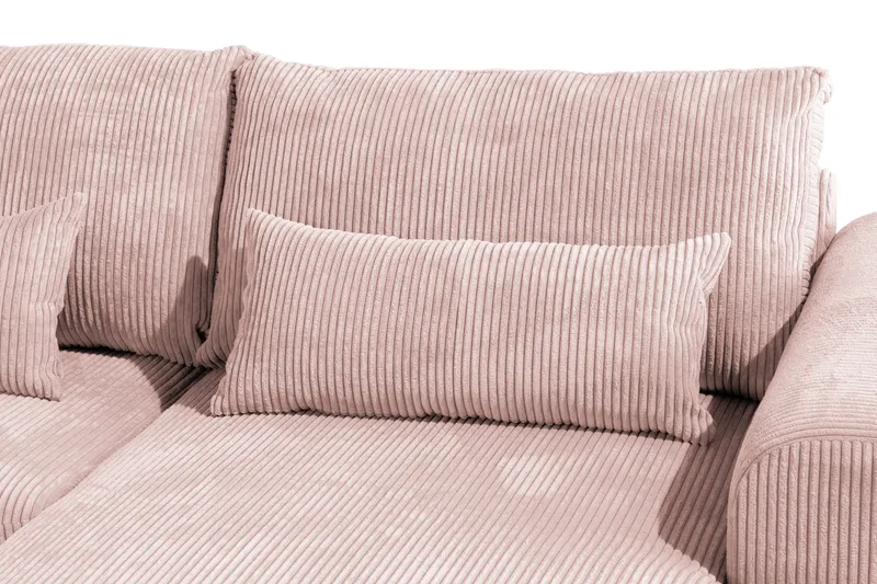 Copenhagen 5-sits Vänstervänd U-formad Soffa med Divan och Schäslong i Manchester - Rosa - Products - Möbler - Soffa - U-soffa