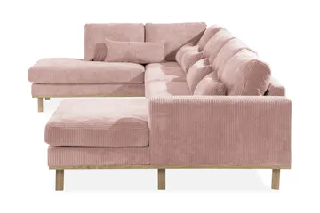 Copenhagen 5-sits Vänstervänd U-formad Soffa med Divan och Schäslong i Manchester - Rosa - Products - Möbler - Soffa - U-soffa