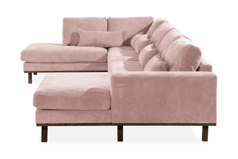 Copenhagen 5-sits Vänstervänd U-formad Soffa med Divan och Schäslong i Manchester - Rosa - Products - Möbler - Soffa - U-soffa