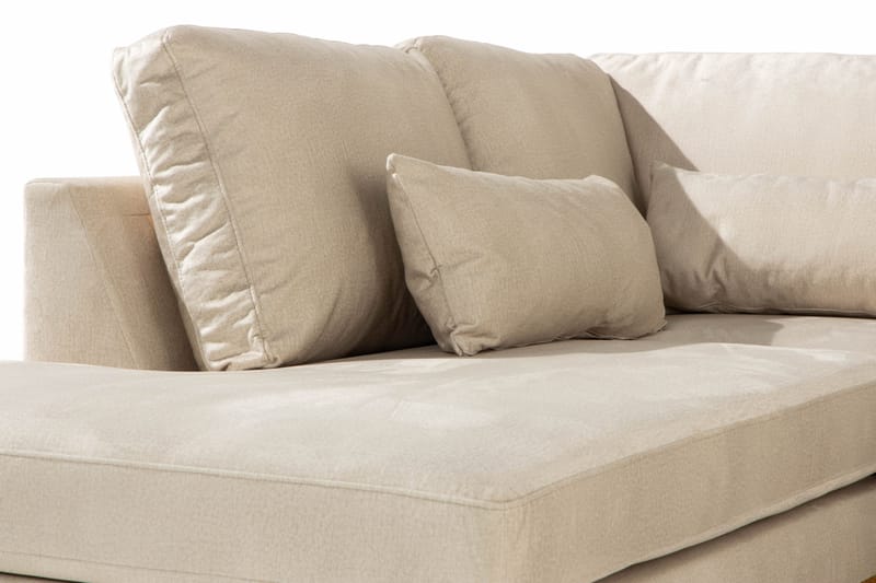 Copenhagen 5-sits Vänstervänd U-formad Soffa med Divan och Schäslong i Sammet - Beige - Products - Möbler - Soffa - Sammetssoffa