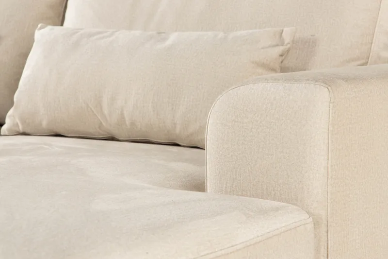 Copenhagen 5-sits Vänstervänd U-formad Soffa med Divan och Schäslong i Sammet - Beige - Products - Möbler - Soffa - Sammetssoffa