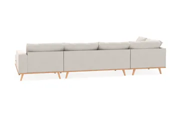 Copenhagen 5-sits Vänstervänd U-formad Soffa med Divan och Schäslong i Sammet - Krämvit - Products - Möbler - Soffa - Sammetssoffa