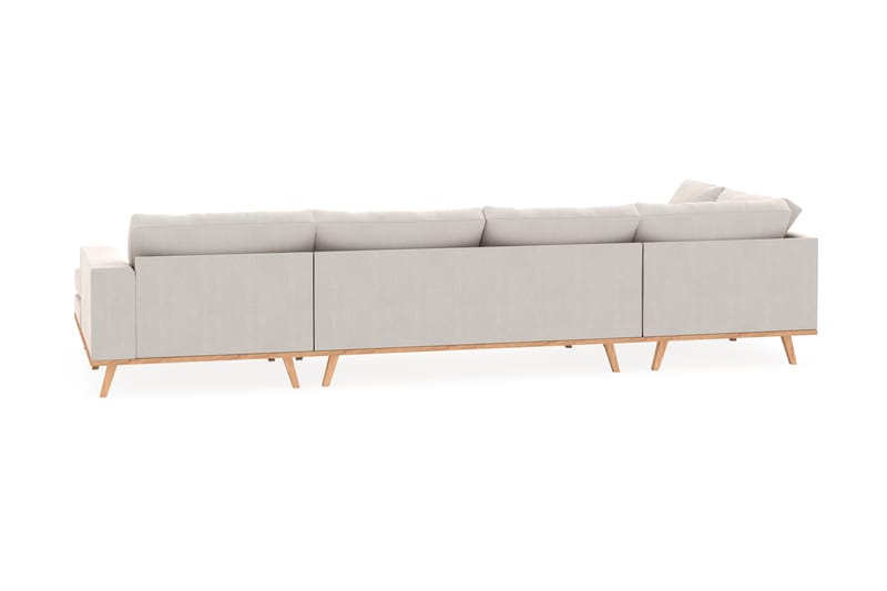 Copenhagen 5-sits Vänstervänd U-formad Soffa med Divan och Schäslong i Sammet - Krämvit - Products - Möbler - Soffa - Sammetssoffa