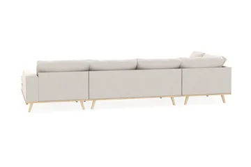 Copenhagen 5-sits Vänstervänd U-formad Soffa med Divan och Schäslong i Sammet - Krämvit - Products - Möbler - Soffa - Sammetssoffa
