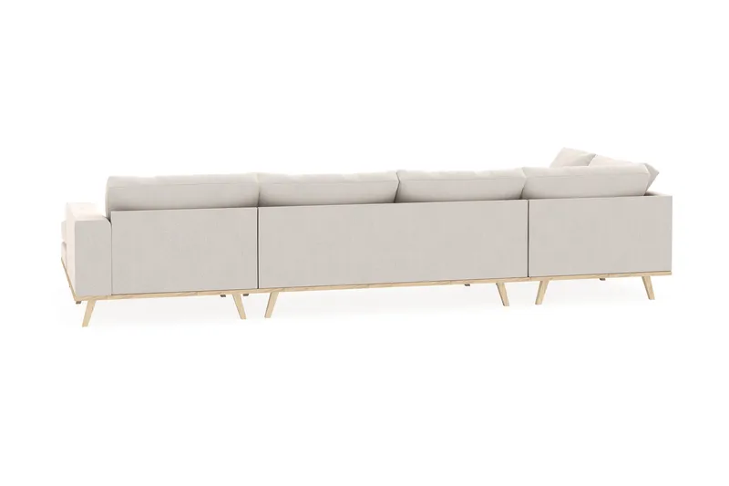 Copenhagen 5-sits Vänstervänd U-formad Soffa med Divan och Schäslong i Sammet - Krämvit - Products - Möbler - Soffa - Sammetssoffa