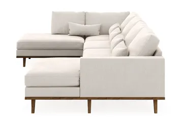 Copenhagen 5-sits Vänstervänd U-formad Soffa med Divan och Schäslong i Sammet - Krämvit - Products - Möbler - Soffa - Sammetssoffa