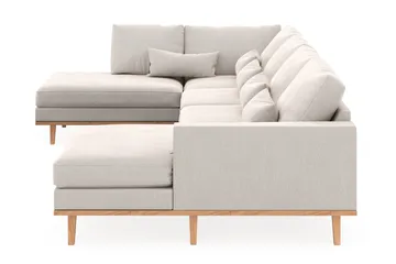 Copenhagen 5-sits Vänstervänd U-formad Soffa med Divan och Schäslong i Sammet - Krämvit - Products - Möbler - Soffa - Sammetssoffa