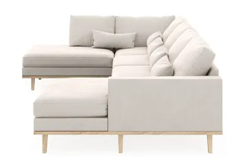 Copenhagen 5-sits Vänstervänd U-formad Soffa med Divan och Schäslong i Sammet - Krämvit - Products - Möbler - Soffa - Sammetssoffa
