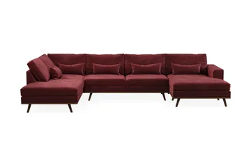 Copenhagen 5-sits Vänstervänd U-formad Soffa med Divan och Schäslong i Sammet - Lila - Products - Möbler - Soffa - Sammetssoffa