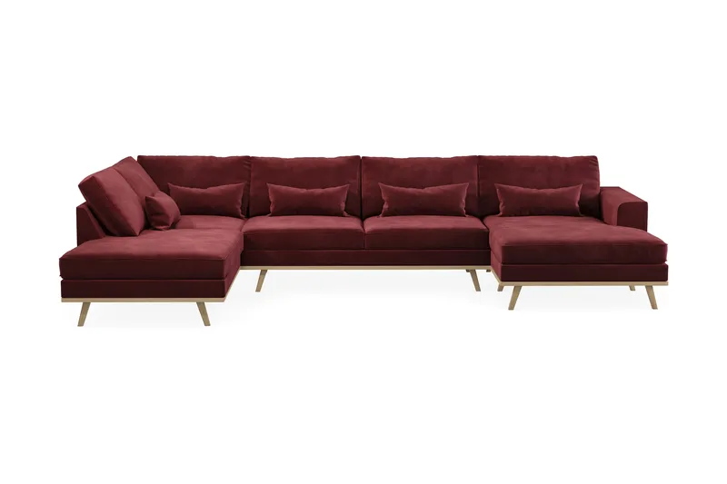 Copenhagen 5-sits Vänstervänd U-formad Soffa med Divan och Schäslong i Sammet - Lila - Products - Möbler - Soffa - Sammetssoffa
