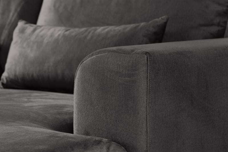 Copenhagen 5-sits Vänstervänd U-formad Soffa med Divan och Schäslong i Sammet - Mörkgrå - Products - Möbler - Soffa - Sammetssoffa