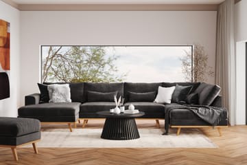 Copenhagen 5-sits Vänstervänd U-formad Soffa med Divan och Schäslong i Sammet - Mörkgrå - Products - Möbler - Soffa - Sammetssoffa