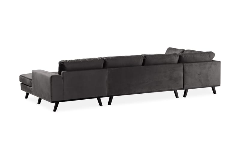 Copenhagen 5-sits Vänstervänd U-formad Soffa med Divan och Schäslong i Sammet - Mörkgrå - Products - Möbler - Soffa - Sammetssoffa