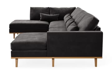 Copenhagen 5-sits Vänstervänd U-formad Soffa med Divan och Schäslong i Sammet - Mörkgrå - Products - Möbler - Soffa - Sammetssoffa