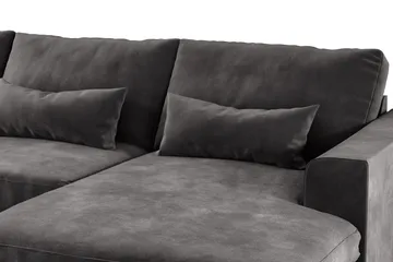 Copenhagen 5-sits Vänstervänd U-formad Soffa med Divan och Schäslong i Sammet - Mörkgrå - Products - Möbler - Soffa - Sammetssoffa