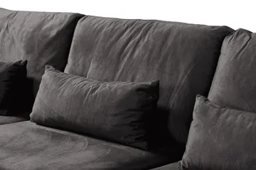 Copenhagen 5-sits Vänstervänd U-formad Soffa med Divan och Schäslong i Sammet - Mörkgrå - Products - Möbler - Soffa - Sammetssoffa