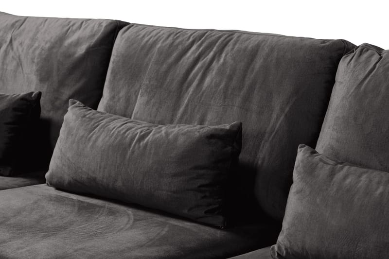 Copenhagen 5-sits Vänstervänd U-formad Soffa med Divan och Schäslong i Sammet - Mörkgrå - Products - Möbler - Soffa - Sammetssoffa